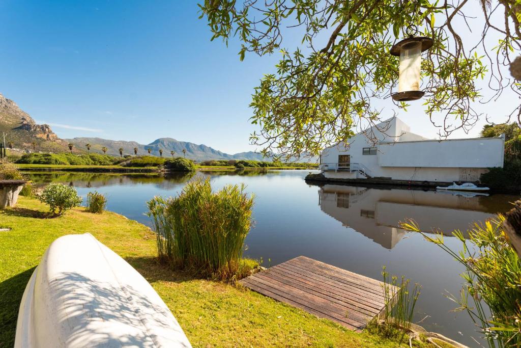 Our private lake and our boat for guests